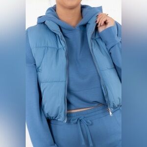 Double Zero Blue Puffer Vest Medium
